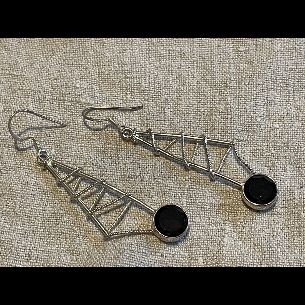 Sterling Silver with Smoky Topaz Earrings